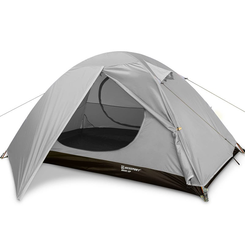 Bessport Camping Tent 2 Person Tent Waterproof Two Doors Backpacking Tent Easy Setup Lightweight for Outdoor, Hiking Mountaineering Travel - Image 1